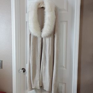 Faux Fur Collar Cape